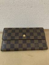 K【中古品】LOUIS VUITTON ルイヴィトン ダミエ ポルトフォイユ・インターナショナル N61217_画像1