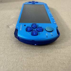 Y【中古現状品】PSP PSP-3000 プレイステーションポータブル バリュ-パック スカイブルーマリンブルー 初期化済 通電動作確認済 通電不良有の画像4