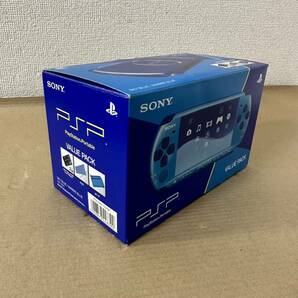 Y【中古現状品】PSP PSP-3000 プレイステーションポータブル バリュ-パック スカイブルーマリンブルー 初期化済 通電動作確認済 通電不良有の画像10