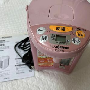 象印　電気ポット　電気まほうびん　優湯生　ピンク ZOJIRUSHI 電動ポット