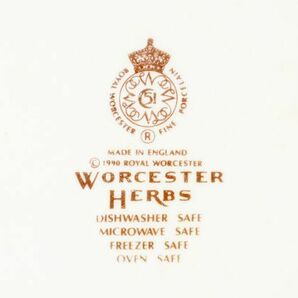 T01-1999 ブランド食器 ヴィンテージ ポット プレート まとめて6点 Royal Worcester ロイヤルウースター イギリスの陶磁器メーカー HERBSの画像9