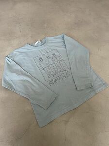 【GLAZOS】天竺・ドロップショルダープリント長袖Tシャツ