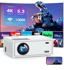 OWNKNEW home use projector 5GWIFI short burnt point ..Bluetooth5.3 installing 4K correspondence 1080Pneitib resolution 13000LM300 -inch large screen built-in HiFi speaker 