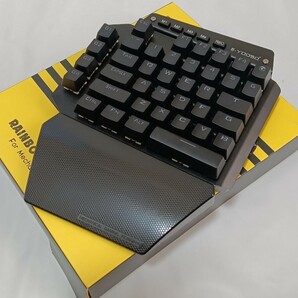 e元素 片手ゲーミングキーボード44キーメカニカルキーボードUSB有線コンパクト設計RGB発光LEDバックライト付きフルプログラム可能 白軸の画像10