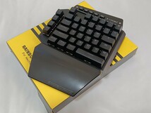 e元素 片手ゲーミングキーボード44キーメカニカルキーボードUSB有線コンパクト設計RGB発光LEDバックライト付きフルプログラム可能 白軸_画像10