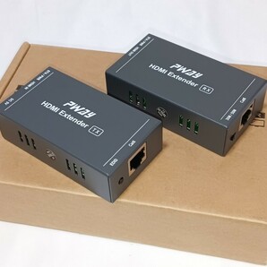 PWAY HDMIエクステンダー50Mロスレス伝送 Cat5e/6/7対応 HD1080Pサポート3D/EDID/One電源HDMI Lanエクステンダー変換 PC/PS4/PS5対応 A51の画像9