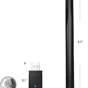 WiFi 無線LAN 子機1300Mbps USB3.0 WIFIアダプターデュアルバンド5G/2.4G 802.11AC高速通信5dBi 360°回転アンテナ Windows、Mac対応 A39の画像2