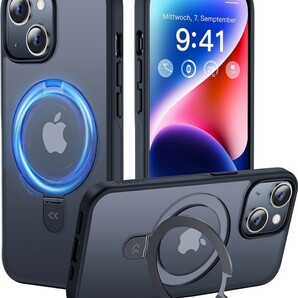 【スタンド機能・Magsafe対応】CASEKOO iPhone14 / 13 用ケース米軍MIL規格耐衝撃 薄形半透明マット仕上指紋防止 ワイヤレス充電対応 A32の画像1