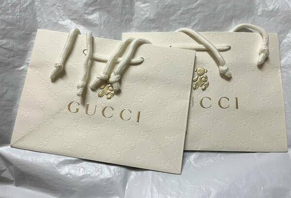 【即決】新品未使用　GUCCI　グッチチルドレン　紙袋　ショップ袋　ショッパー　2枚セット