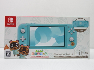 s24262-rj 送料950円□中古難あり/Nintendo Switch Lite あつまれどうぶつの森 、まめきち＆つぶきちアロハ柄 ※初期化不可 [049-240421]