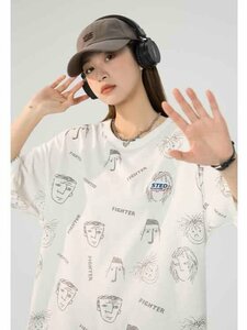 韓国風 レディース 半袖Tシャツ 新しい夏 カジュアル ファッション半袖Tシャツ L ブラック