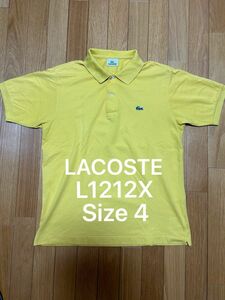 日本製 LACOSTE ラコステ ポロシャツ L1212X マスタード サイズ4