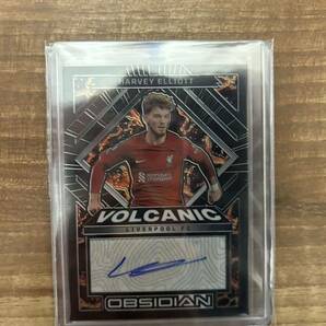 Panini 2023-24 Obsidian Soccer Liverpool FC Harvey Elliott ハーヴェイ・エリオット Volcanic Auto 199枚限定 直筆サインカードの画像1