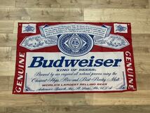 バドワイザー Budweiser 特大フラッグ バナー 約150×90cm タペストリー 旗 ガレージ装飾 アメリカン 店内装飾 ビール コロナ インテリア_画像1