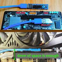 GLOTRENDS PCIe 3.0 X1 エクステンションケーブル(長さ:60㎝)、PCIe 3.0 X1-X1 延長ケーブル、_画像6