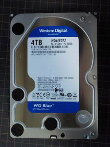 【中古(39)】HDD Western Digital WD40EZRZ 4TB 3.5インチ WD Blue 使用374時間