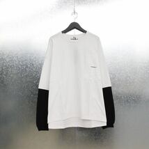 TIGHTBOOTH LAYERED L/S T-SHIRT サイズXL WHITE BLACK タイトブース レイヤード オーバーサイズ Tシャツ TBPR_画像1