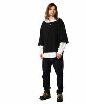 glamb Los layered shirt サイズ1 S BLACK グラム レイヤード オーバーサイズ ロング丈 Tシャツ_画像2