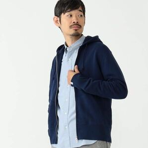 LOOPWHEELER BEAMS PLUS 別注 Slim Zip Sweat Hoody スリムジップスウェットフ－ディ－ パーカー NAVY 紺 サイズL ループウィラー ビームスの画像10