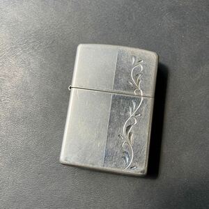 ZIPPO ジッポー リーフ模様？　シルバー カラー　箱無し○4