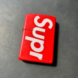 zippo ジッポー Supreme シュプリーム Logo Zippo Red オイルライター レッド　箱無し★10