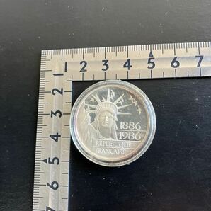 フランス記念コイン 1986自由の女神銀貨 保証書付 ★17の画像3