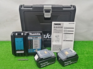 未使用品 makita マキタ 14.4V-18V 充電器 DC18RF / 18V 6.0Ahバッテリ×2個 BL1860B 計3点セット ②