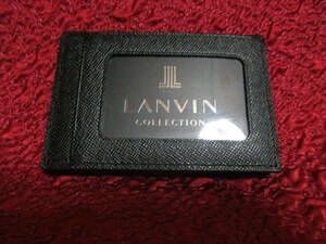 即決　箱なし未使用　LANVIN COLLECTION couleur du vin（クウルール ド ヴァン）パスケース　黒　定価7，150円