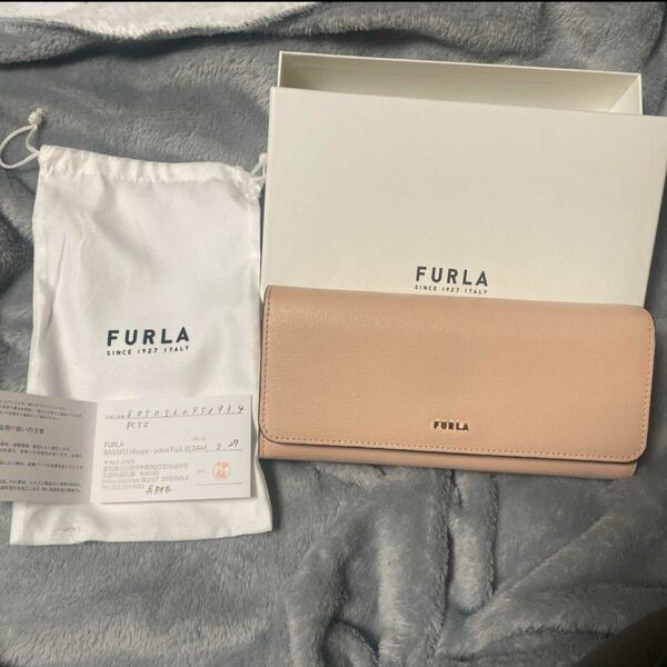 FURLA FURLA バビロン 長財布 ピンク 中古