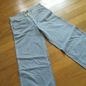 ◆ Beauty Vintage Zucca Wide Denim Starse Stripe M Size