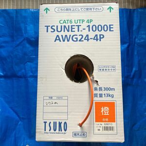 TSUNET-1000E AWG24-4P CAT6 UTP 4P(橙)残272m