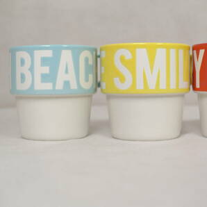 ダブルティー WTW マグカップ SMILE HAPPY BEACH SURFS ロンハーマン カップ STACK MUG レア 可愛いの画像2