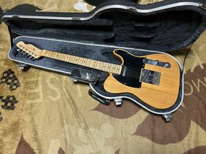 OLD・テレキャスター・ナチュラルウッド・調整済み・ビンテージ・Fenderギターストラップ付！新品弦、交換済み・激安・テレキャス。