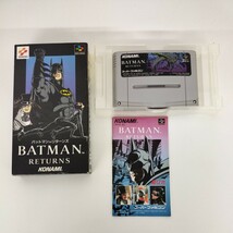 ◎14251 スーパーファミコンソフト　KONAMIバットマンTmリターンズ　箱説付　　起動未確認品_画像1