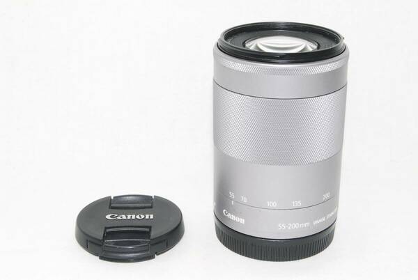 ★良品★Canon キャノン EF-M 55-200mm F4.5-6.3 IS STM シルバー 大人気の望遠レンズ♪