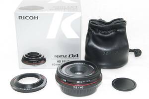 * new goods class * Pentax HD PENTAX-DA 40mm F2.8 Limited black origin box attaching!