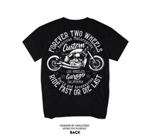 アメリカンレトロアメカハーレーバイクフィットネスマッスルタフガイタイプメンズコットンプリントラウンドネック半袖Tシャツ_画像4