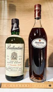 スコッチウイスキー Ballantimes 43度750ml 17年物　古酒 ヘネシー Hennessy cuve コニャック40度 700ml ブランデー