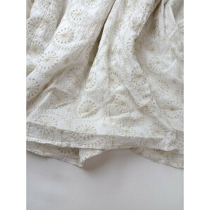 studio CLIP スタディオクリップ スタジオクリップ「ふわり、風をまとう。」コットン100％ 刺繍 ロングスカート LL 白 ホワイト (15Y+9072)の画像5