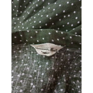SM2 サマンサモスモス「やわらか雰囲気を演出」リネン 麻 コットン 綿 混 ドット シャツ ロング ワンピース グリーン 緑 (59S+9310)の画像5