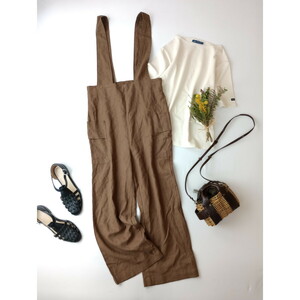  chocolate fine low b[ please!.. not doing every day. saviour ] overall pants over all Brown (13K+0538)