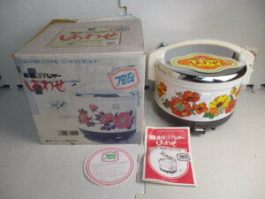 * Zojirushi ma horn bin electron ja-1.1L* unused TDS-1000 ZOUJIRUSHI Showa Retro electrification OK.... floral print box attaching rice cooker!2F-40420ka