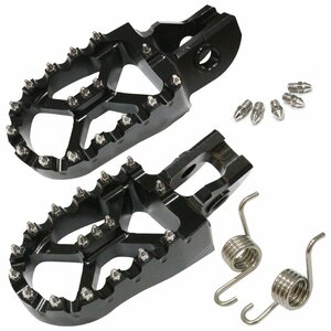 【送料無料】フット ペグ ペダル ステップ ワイド KTM SX SX-F SXC EXC EXCF XC XCF SX SXF ガスガス ハスクバーナ 125 150 250 450 黒