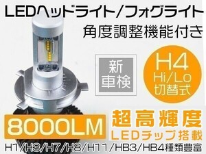 LEDヘッドライト LEDフォグライト 360°角度調整可 HB4 車検対応 8000LM DC12V 2個「WP-5P-HB4-LED」