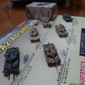 マイクロアーマー ドラゴン 1/144 M1A1/A2 Abrams 6台 ディスプレイ 店舗用？ 中古 エイブラムスの画像4