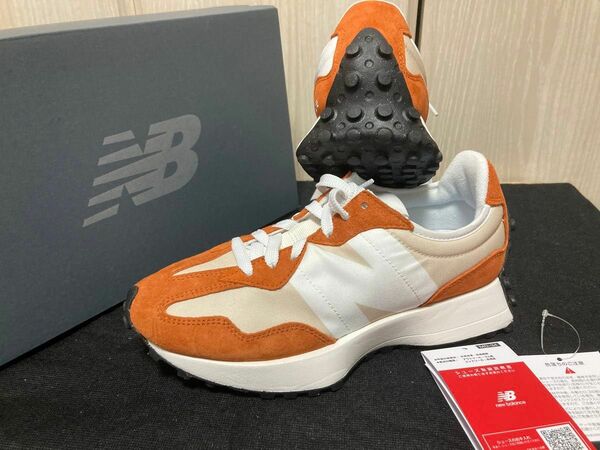 新品23cmニューバランスnewbalanceレディーススニーカーU327LFオレンジベージュホワイト白MS327WS327好きに