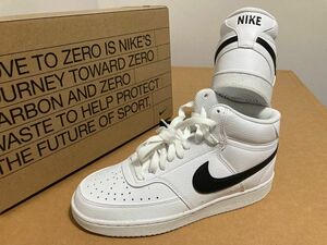 新品24.5ナイキNIKEレディースコートビジョンミッドCOURTVISIONMIDホワイト白エアフォース1AF1ハイカット好きに