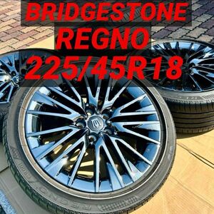 クラウン 220系 純正 美品 ホイール 225/45R18 ブリヂストン レグノ BRIDGESTONE REGNO 希少