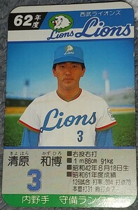 タカラプロ野球カードゲーム昭和６２年度西武ライオンズ 清原和博