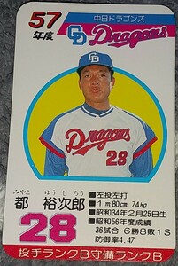 タカラプロ野球カードゲーム昭和５７年度中日ドラゴンズ 都裕次郎